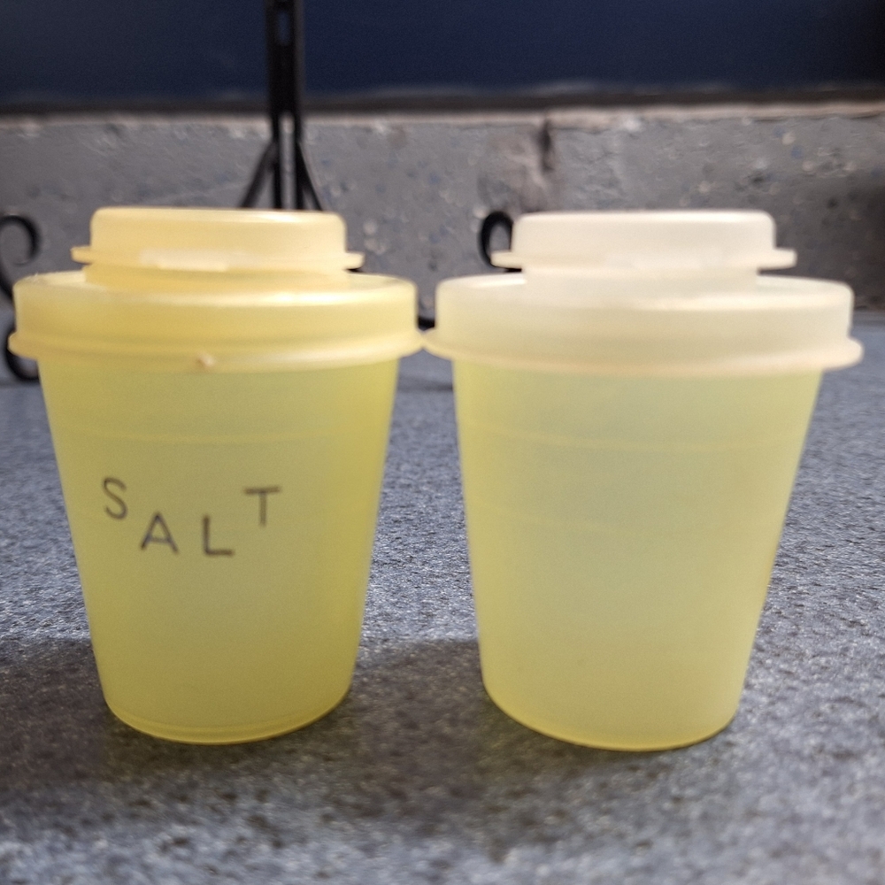 Tupperware "Atomic Midget" style 1960's "Millionaire Line" Salt & Pepper Sets